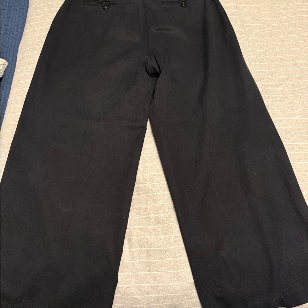 Madewell Harlowe black wide leg pants size 6P - Picture 3 of 8